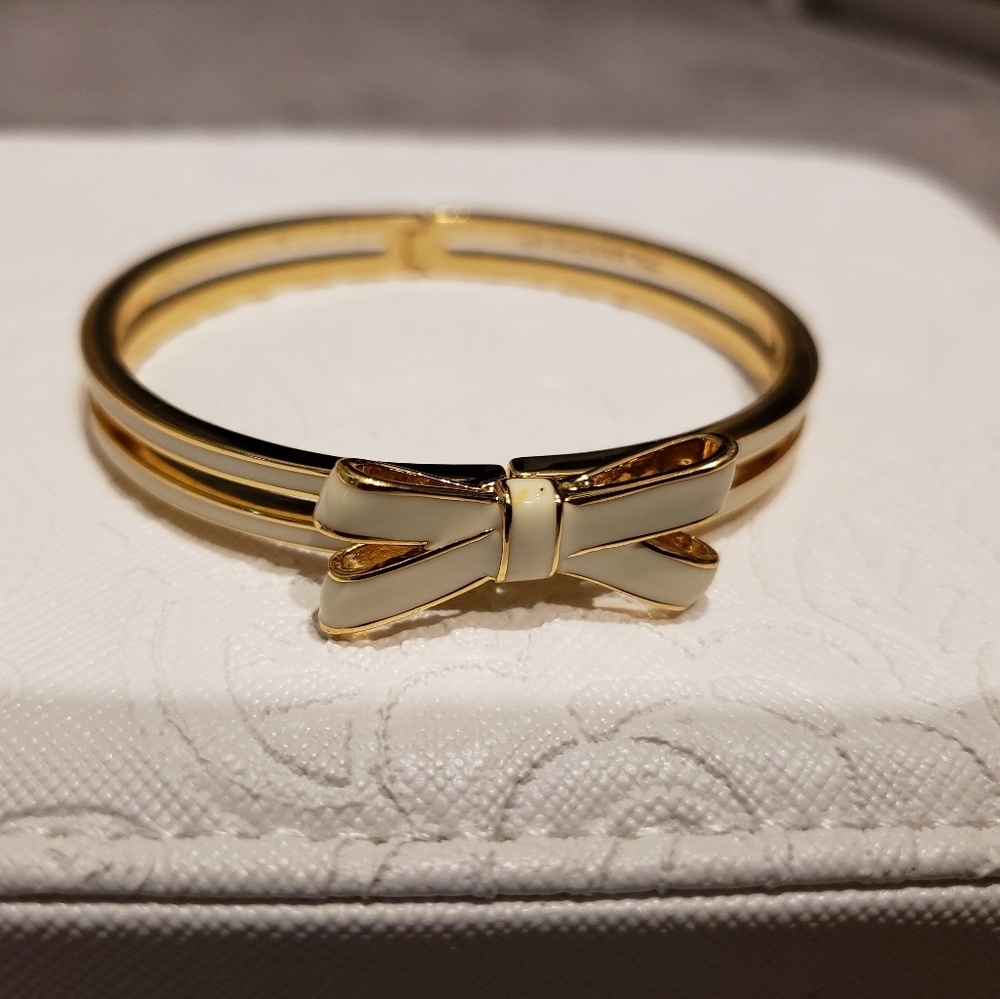 Kate Spade gold and white bracelet